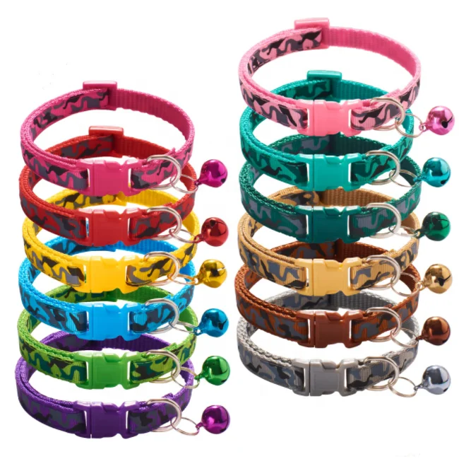 

Cheap Camouflage Bell Collar Cat Dog Chain Dog Collar