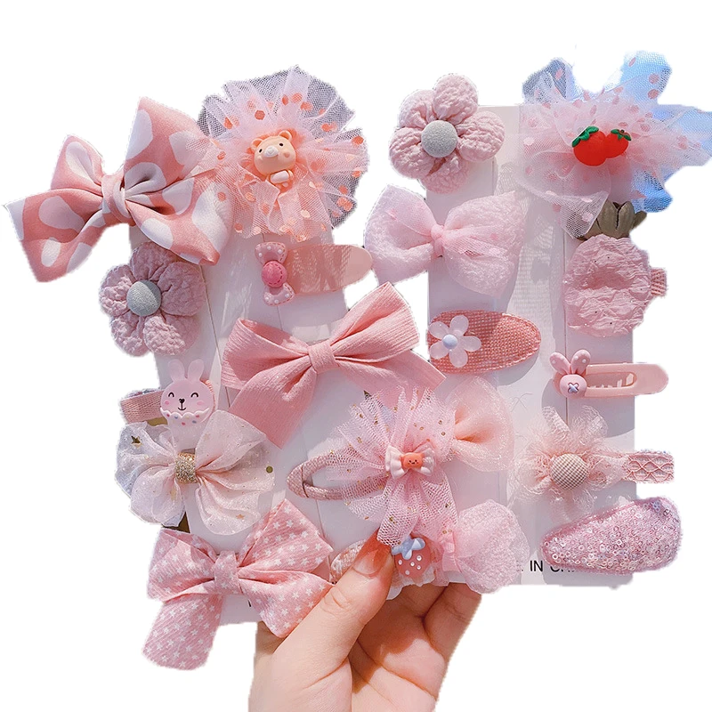 

MIO hair clip set mesh bow tie shape cute flower BB clip alligator hair pins for girls children gift lovely accessories hairpins