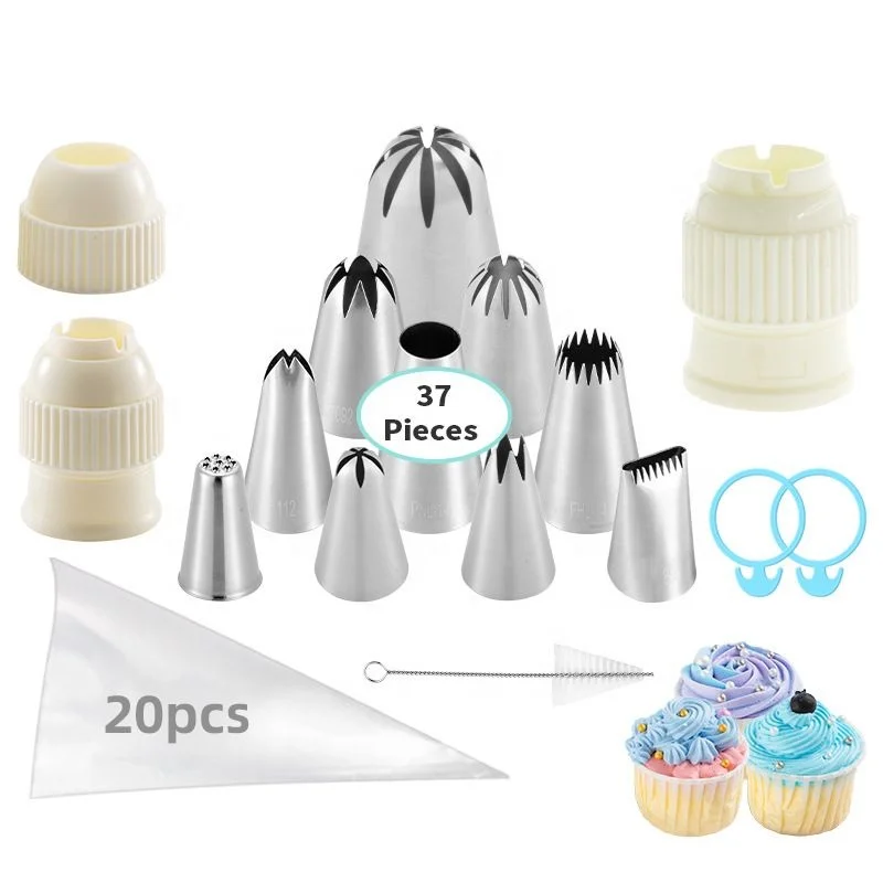 

Baking set 304 stainless steel decorating mouth set 37-piece cake tool set