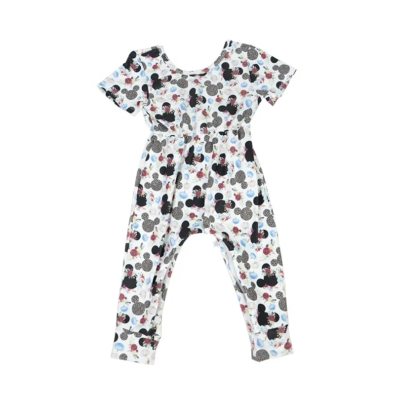 

2021 Wholesale baby romper newborn summer printing Rompers child Jumpsuit boutique kids clothing