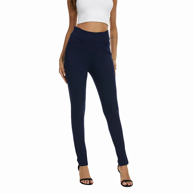 

women's knitted pants ponte high rise skinny pants