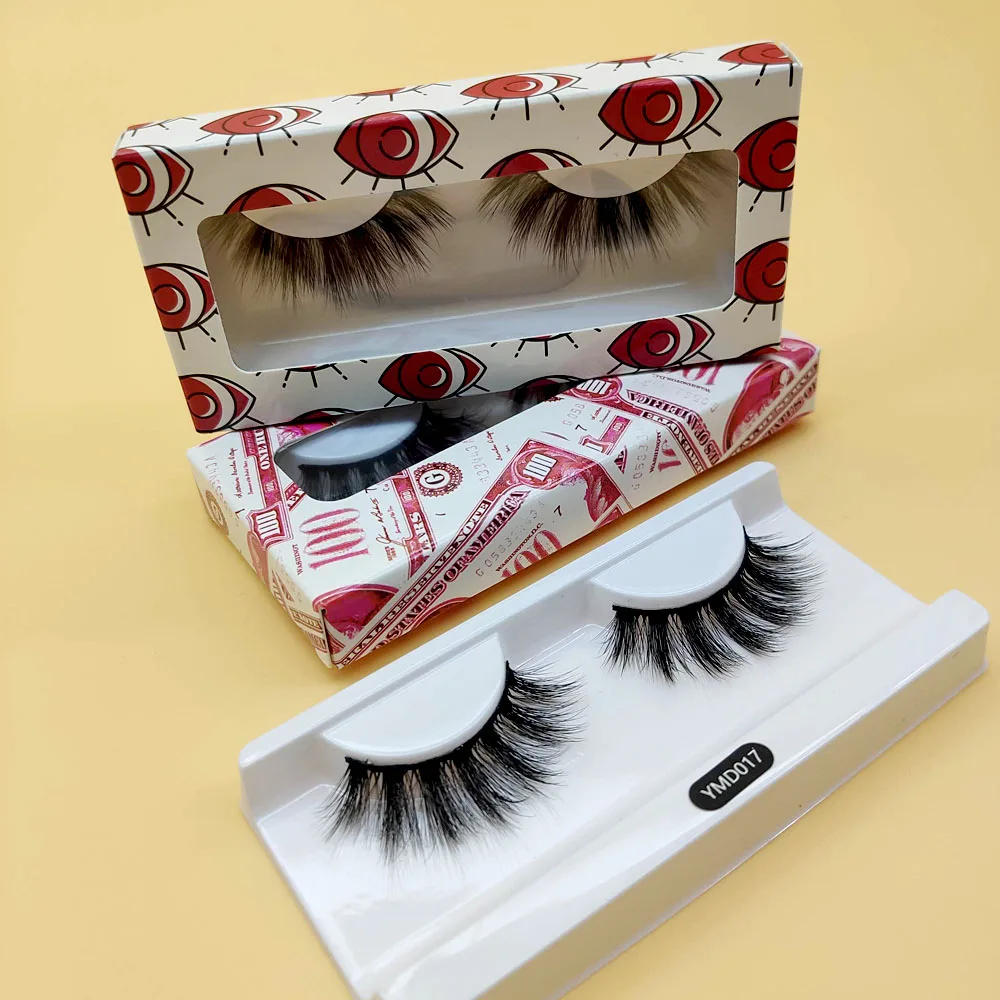 

Daily beauty makeup 9mm-16mm Mink Lashes Natural Looking 3D Mink Eyelashes Luxury 3D Mink Lashes with lashboxes, Natural black