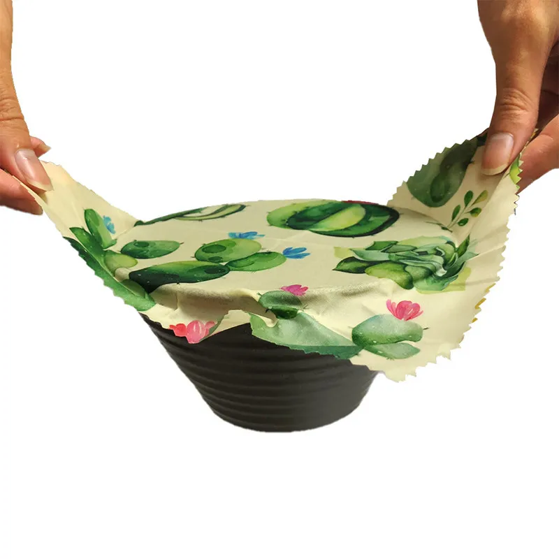 Eco-friendly sustainable washable FDA certified reusable food packaging wrap beeswax for sandwich