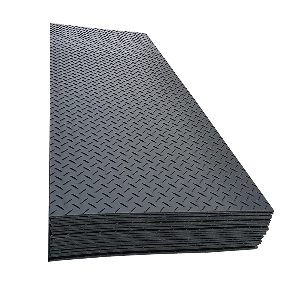 Designing Temporary Access Roads with HDPE Paving Boards - Deep-textured cleat surface detail