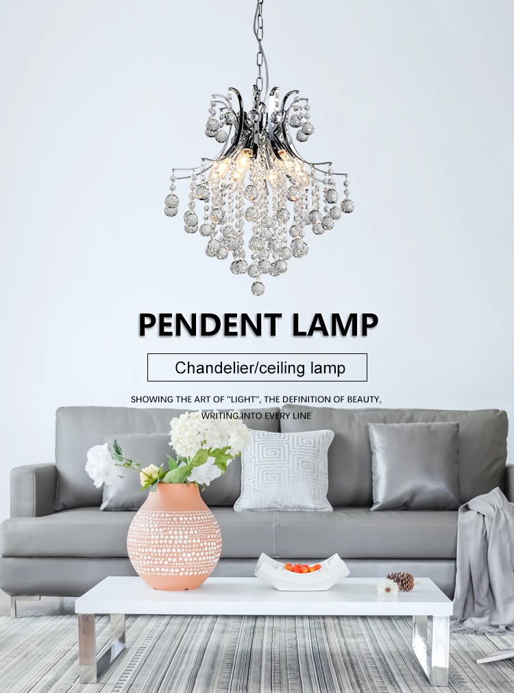 Modern chrome color decoration luxury large hotel round crystal chandelier ceiling lamp