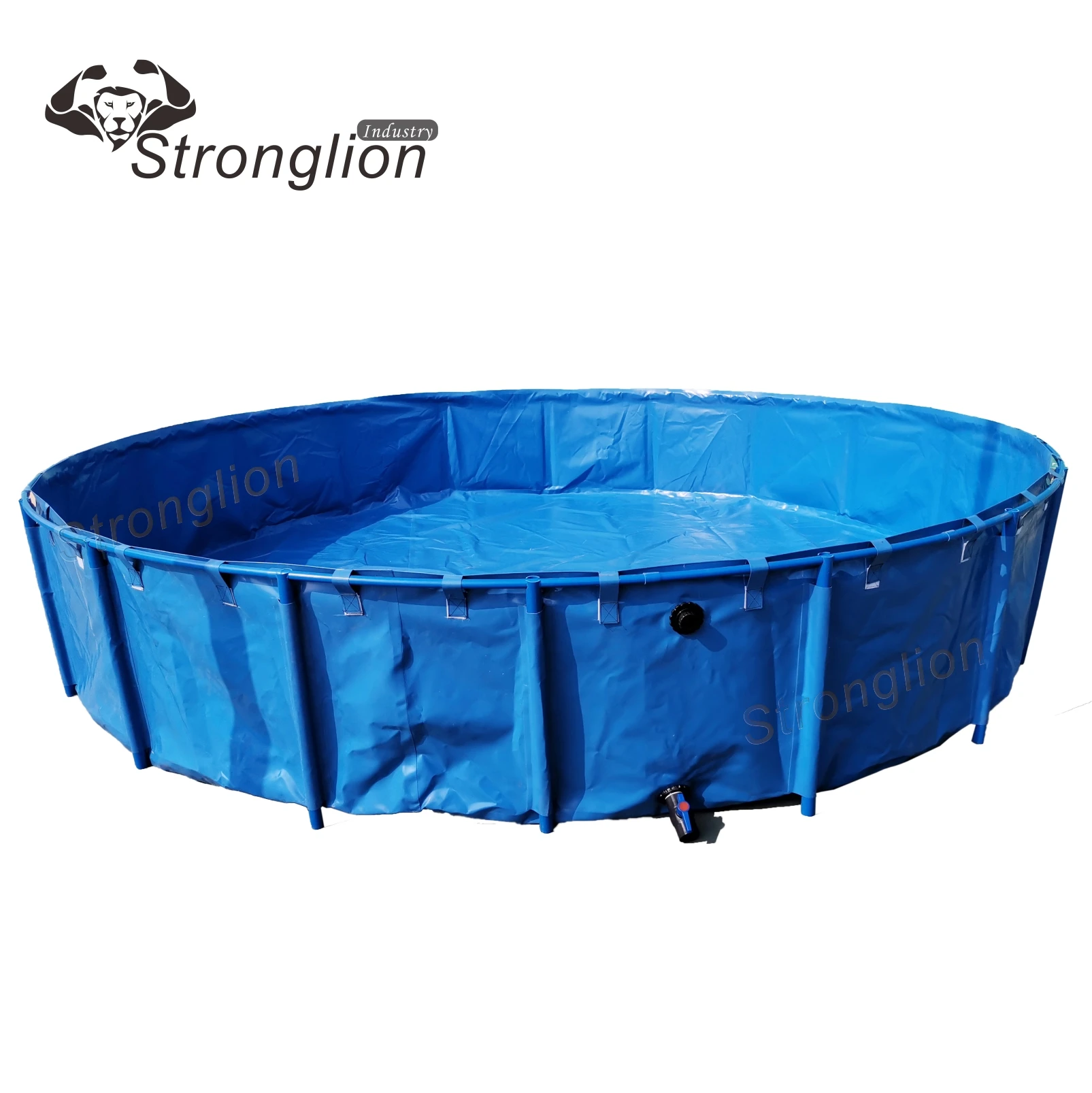 

PVC Tarpaulin Portable Round Fish Tank 3000 /10000 Liter for Fish Farming Tank, Blue/green/customized