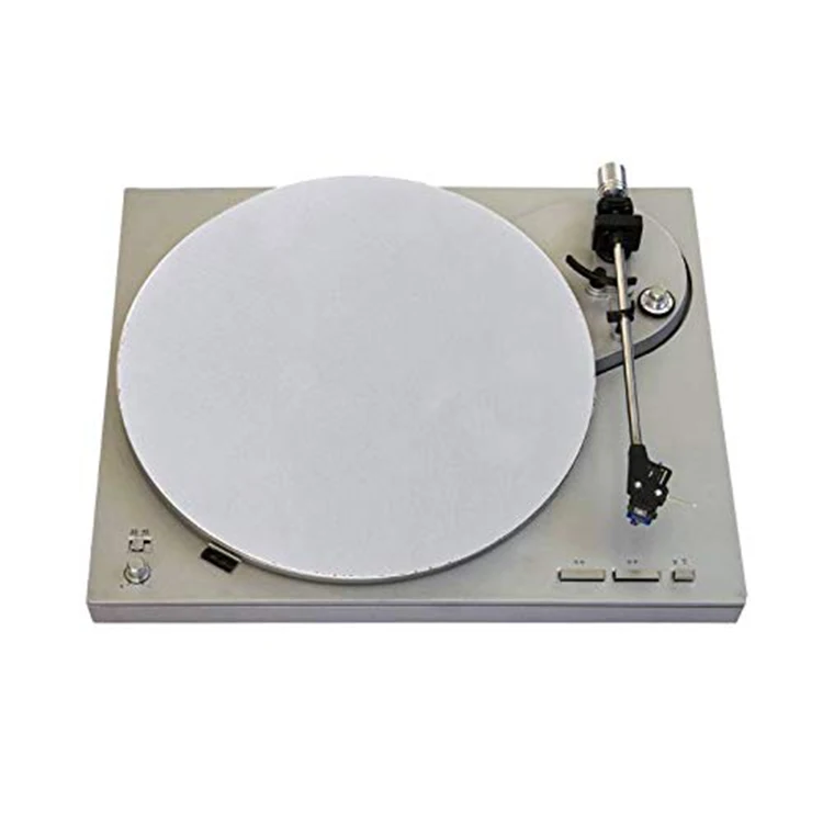 

Wholesales white round turntable felt slipmat for record player, White or customized