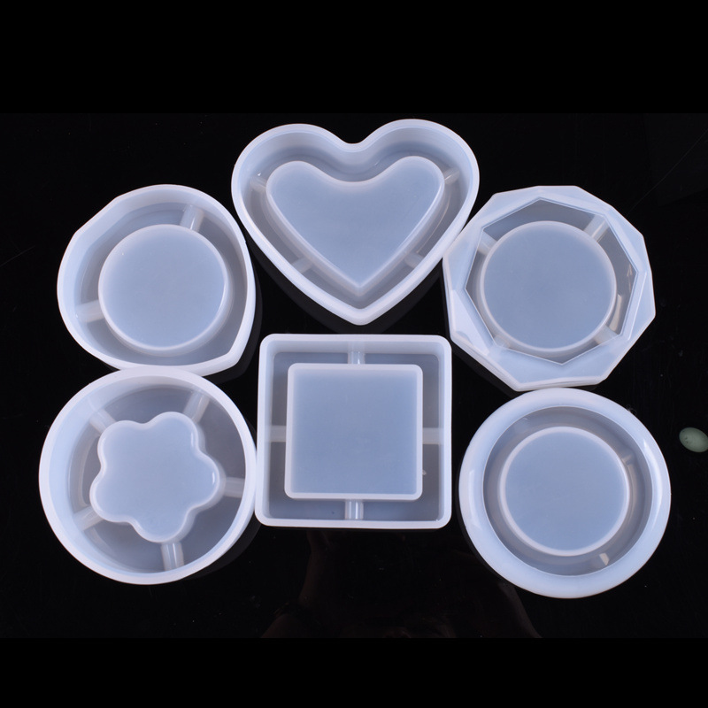 

S820 roundn octagon heart square silicone ashtray mold for resin crafts, Random