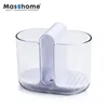 Masthome kitchen sink caddy sink organizer rack for sponge holder soap dispenser with pump for liquid soap