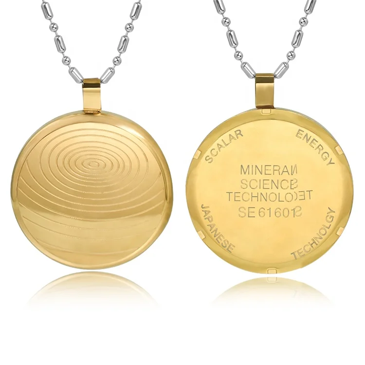 Wholesale Gold Plated Stainless Steel Quantum Energy Pendant Classically Styled High Negative Ions Fashion Pendants Charms