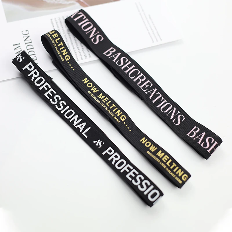 

Wholesale Customize Logo Elastic Band For Wigs, High Quality Head Band Wigs, Polyester Nylon Elastic Band For Wigs, Custom color