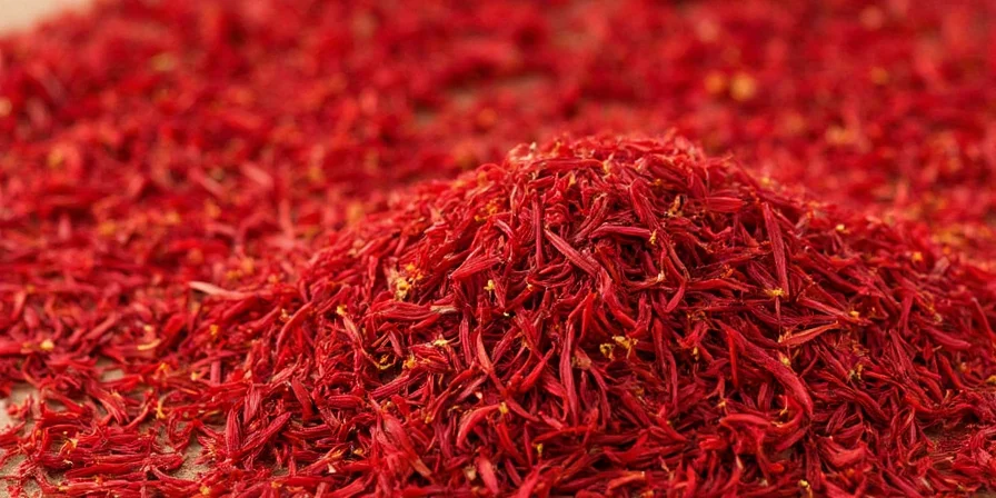 World map highlighting countries with famous saffron dishes