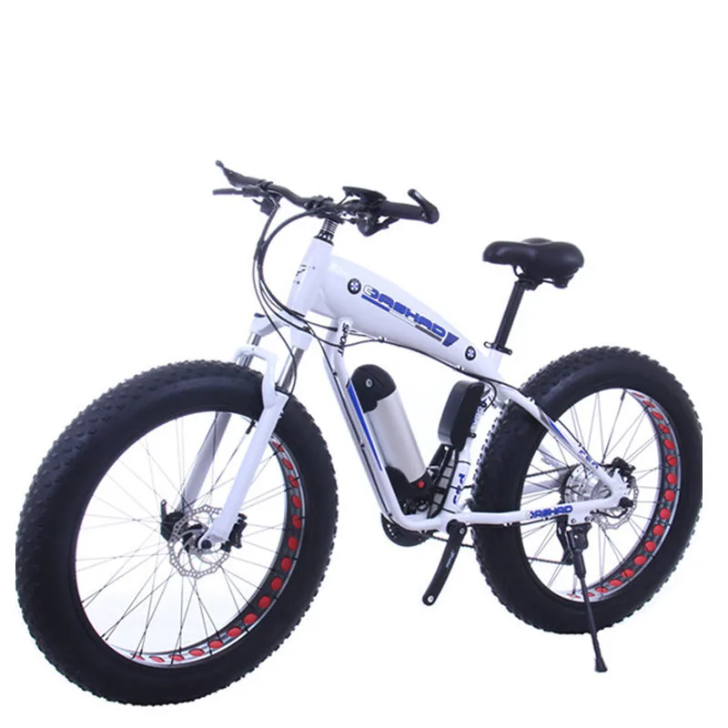 

high quality 1000w electric dirt bike full suspension bicycle 26 inch mountain bike frame titanium mtb suspension, Black white gold