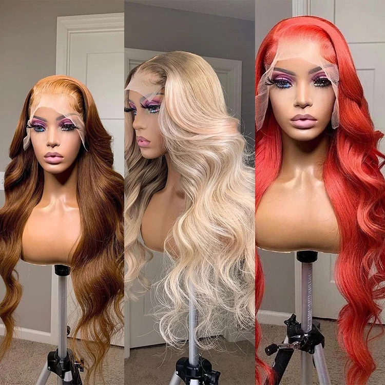 

highlight 1b honey brown color straight human hair lace front wig custom color honey blonde colored ombre highlight wave wigs