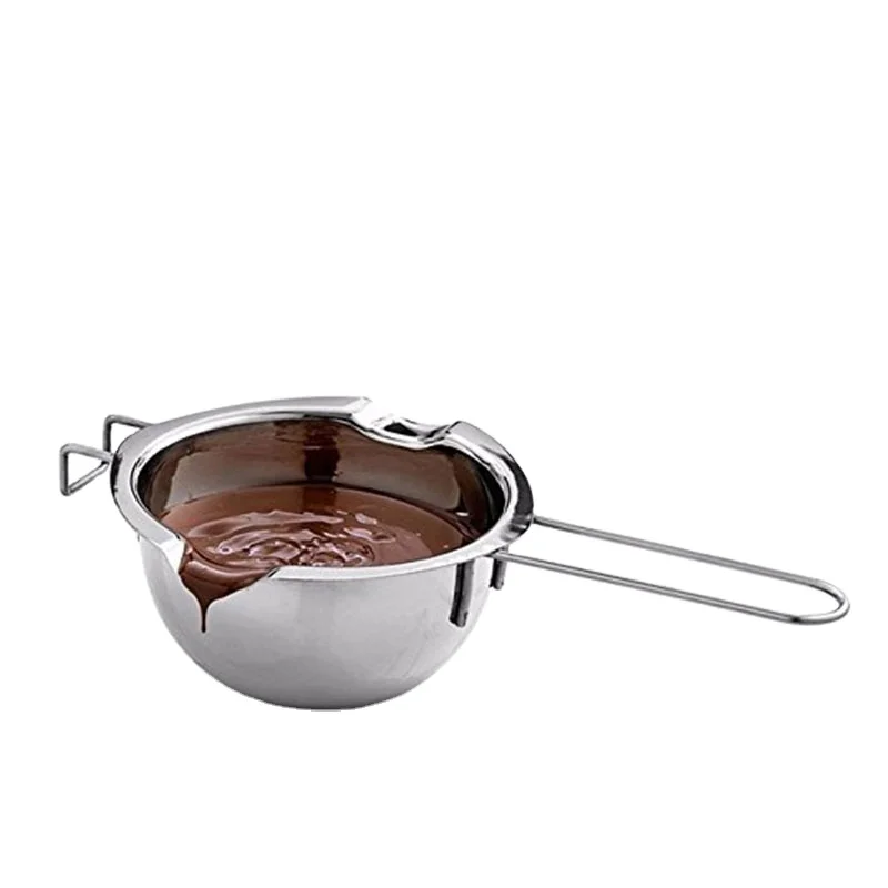 

For butter sugar cheese hot chocolate pots stainless steel melting pot for chocolate melting pot, Silver