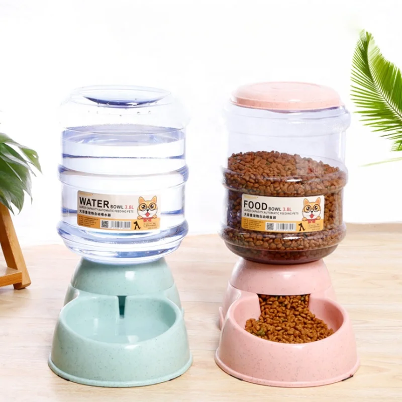 

Smart drinking fountain smart pet feeder Plastic automatic cat feeder