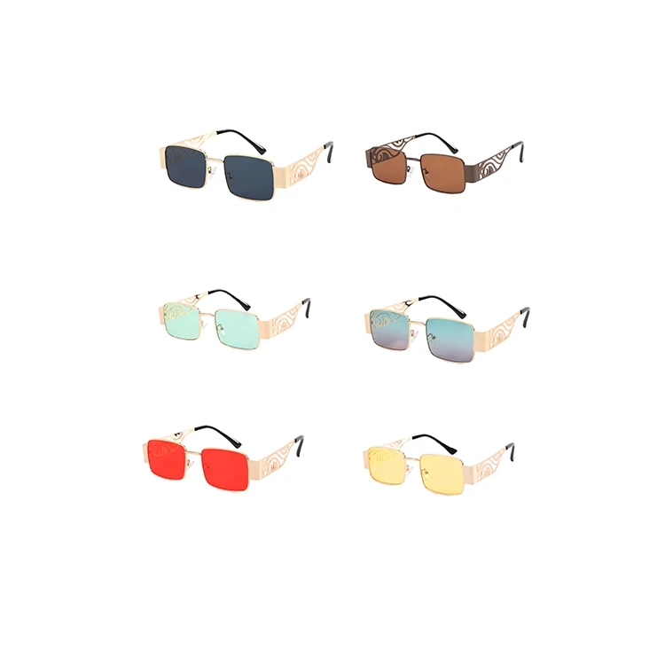 

Luxury square flat exaggerated shaped frame women sunglasses
