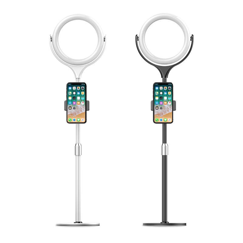 

Desktop 8 inch led ring fill light for youtube and photography, Black / white