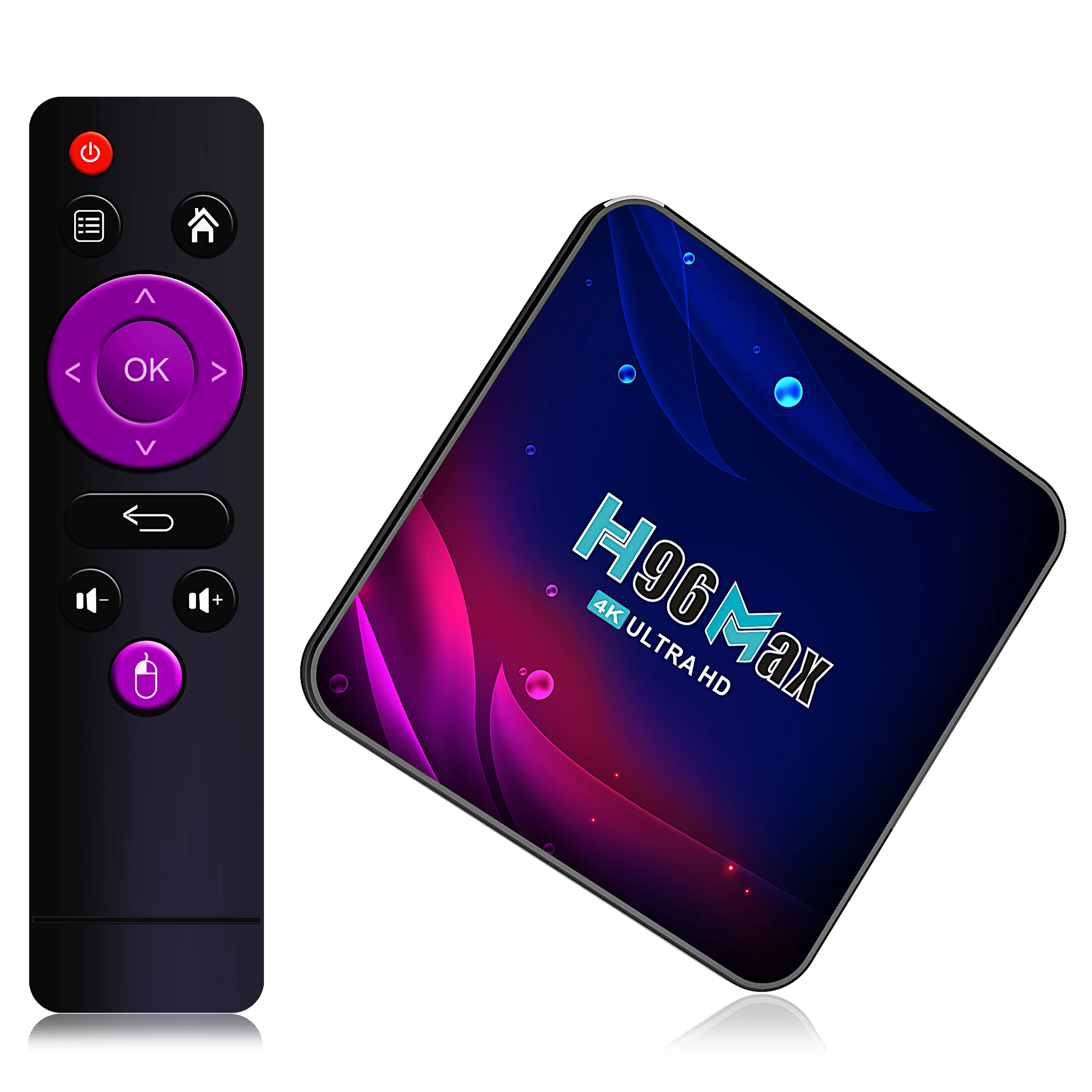 

2021 New Android 11 Smart TV Box H96 max v11 Quad-Core Set-top Box RK3318 4gb 32gb android-tv-box, Purple