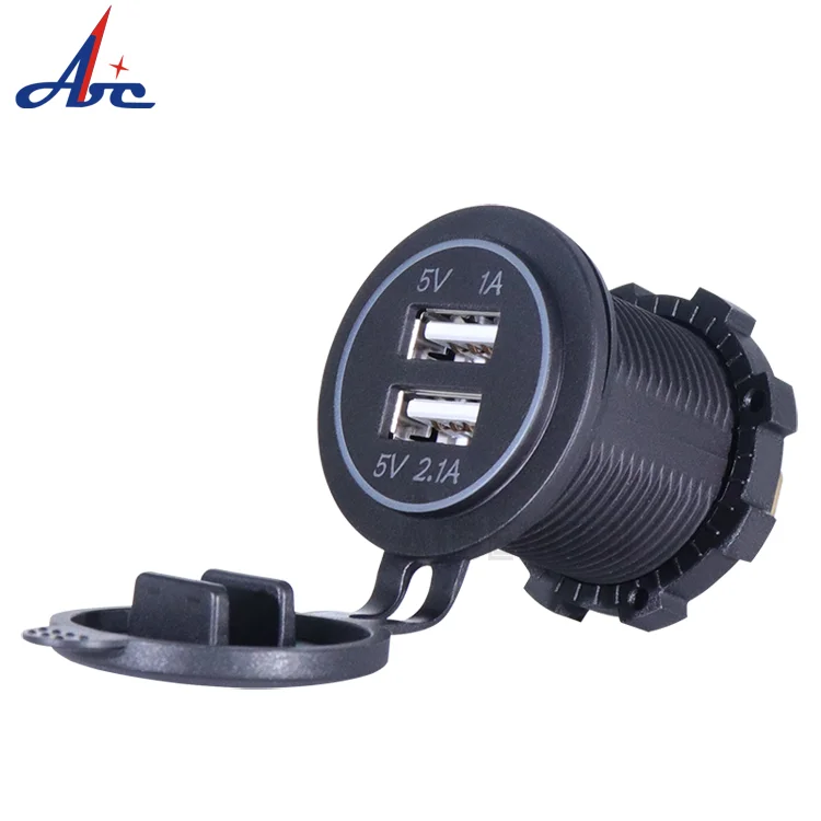 Presa caricabatterie doppia porta USB 12 V LED impermeabile per auto moto