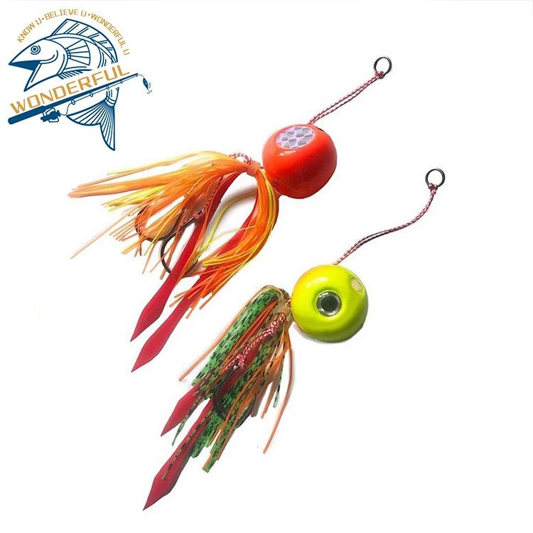 

Wholesale 100g 120g 100mm Artificial Buck Tail Big Game Deep Sea Boat Fishing Wobblers Swimming Lead Head Jigging Spinner Bait