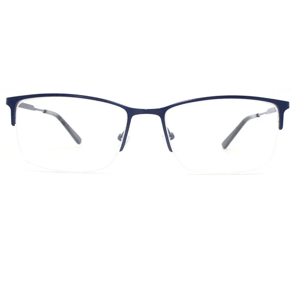 

High quality Half-rim metal optical frames popular design ready stock square unisex eyeglasses frame