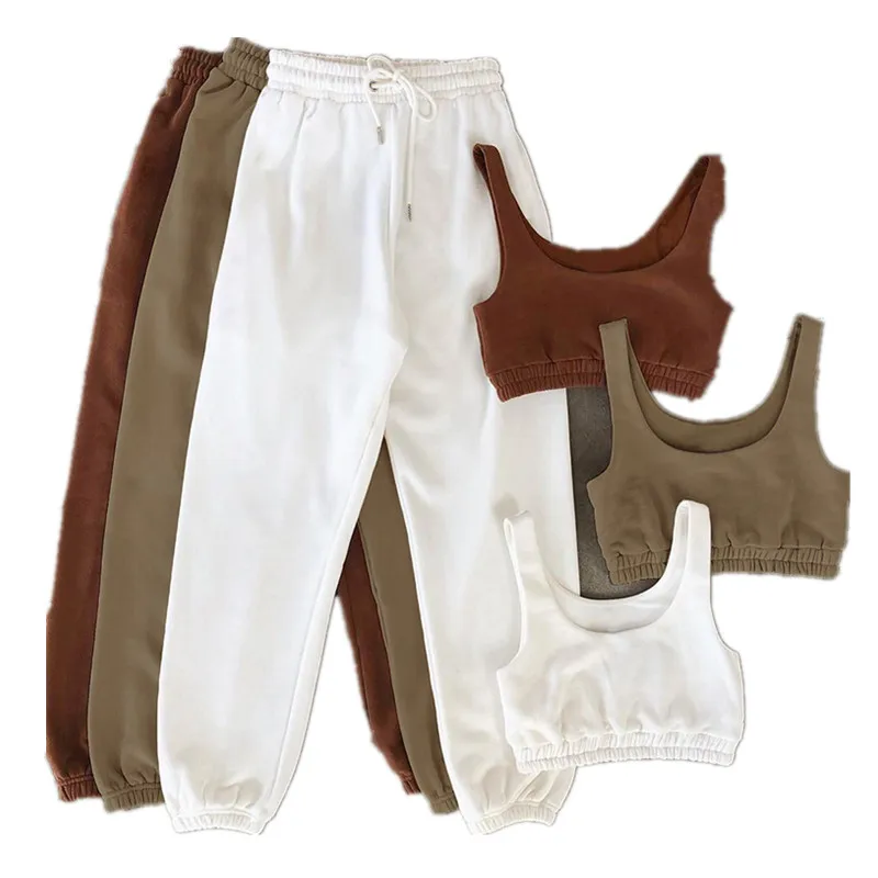 

2022 Summer Crop Tops Long legging Tracksuit Sets For Women Joggers Pants Two Piece Pants Set Cargo Outfits