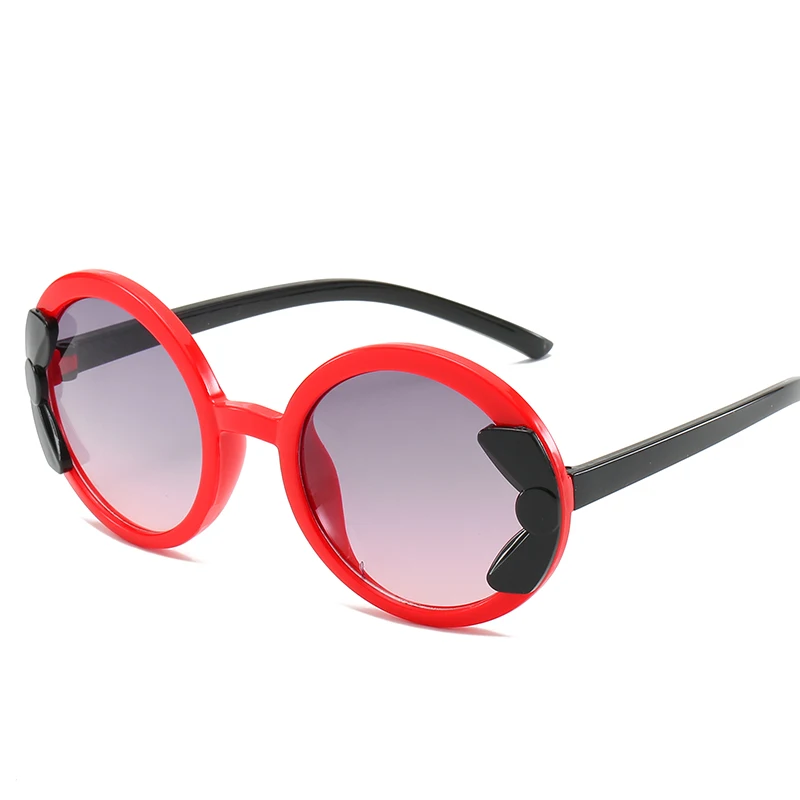 

RENNES [RTS] Kids color matching round PC frame cute baby decorative glasses PC UV protection sunglasses, Choose
