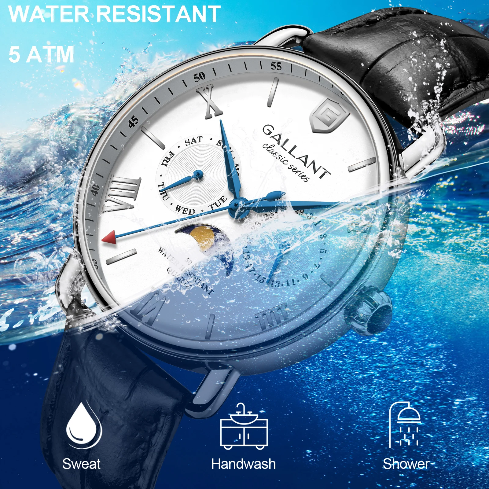 

new design watch 5 atm water resistant japan movt custom logo watches men, Custom color