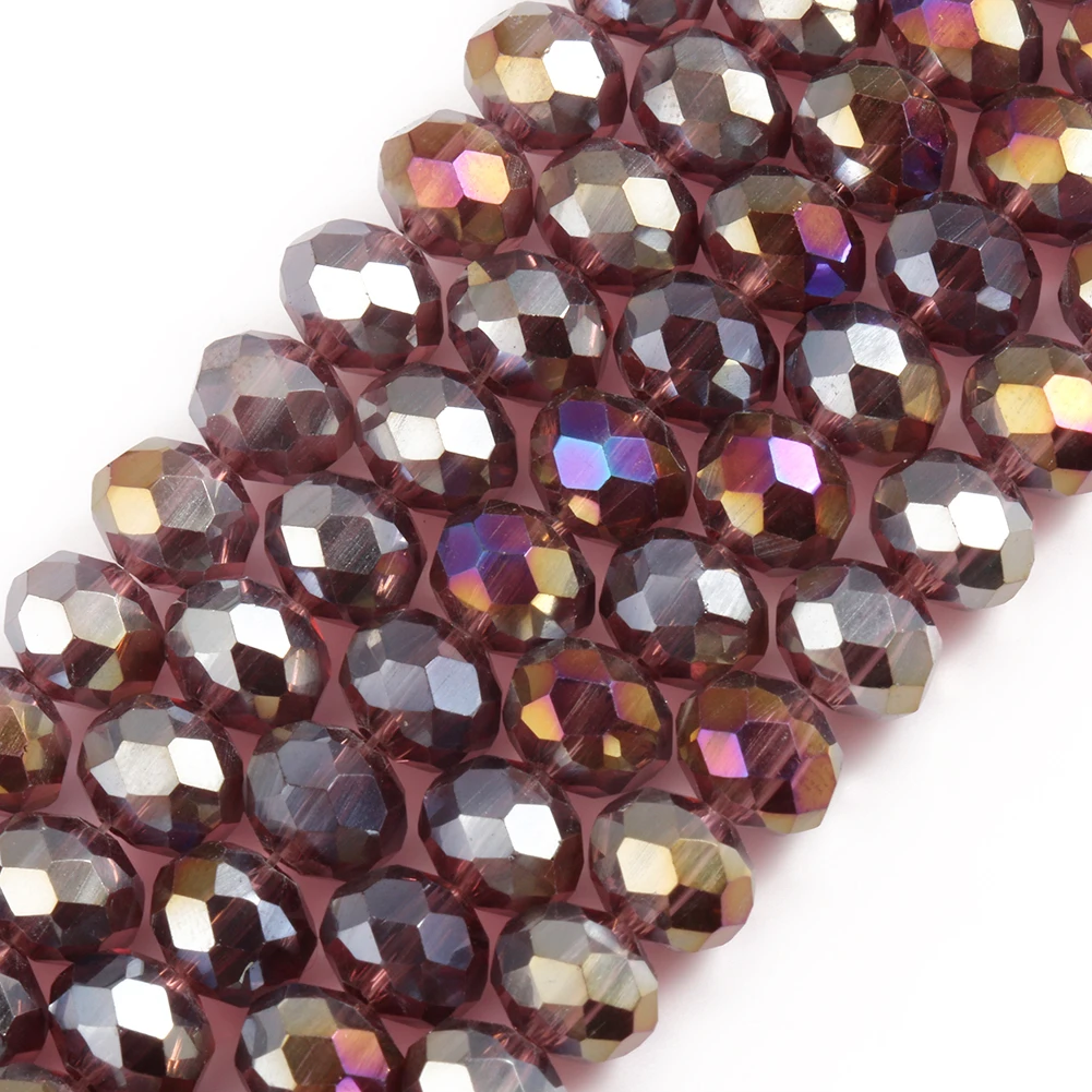 

Cheap Price 3/4/6/8MM Faceted AB Color Crystal Glass Rondelle Beads for Jewelry Making DIY