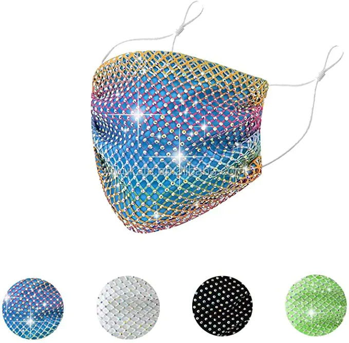 Sparkly Bling Bling Mask For Face Music Festival Crystal Masquerade