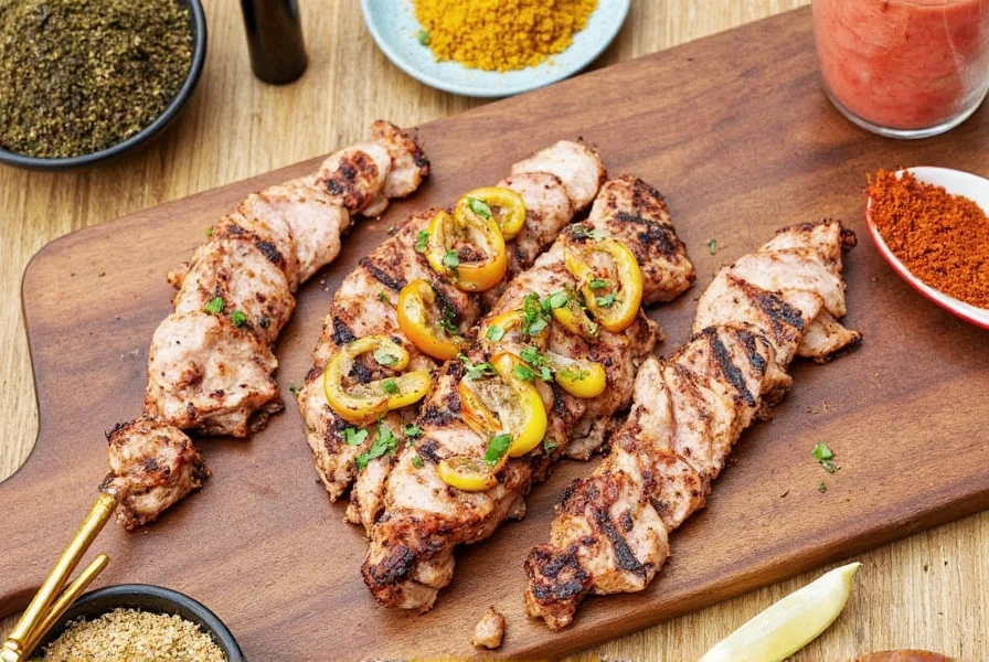 Dad Grilling with Spice Rack