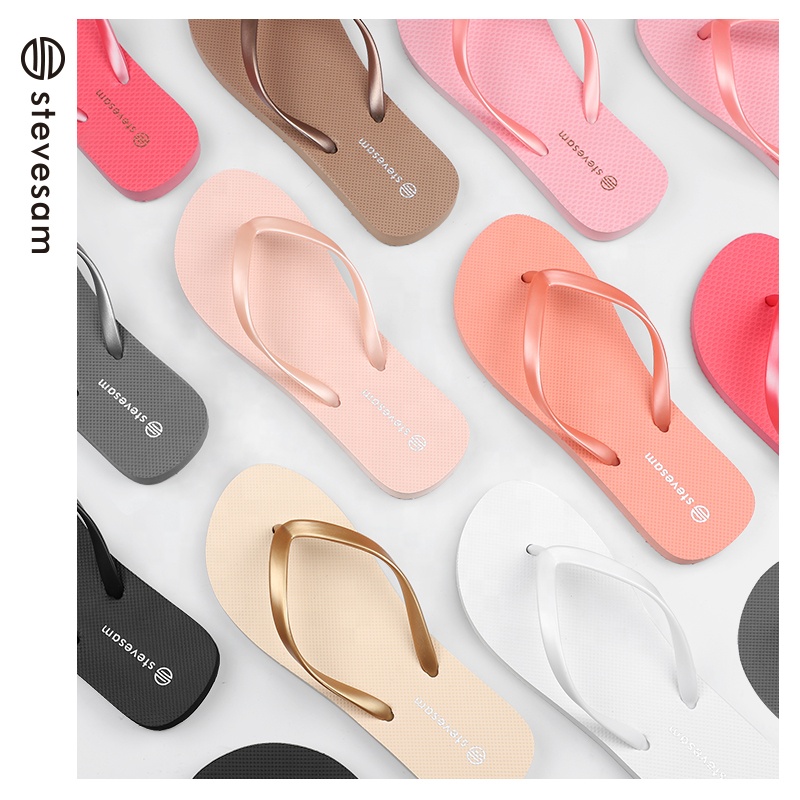 

Hot Sell Summer Sugar-Colored Rubber Shoes Flip Flops Women, Black, white,pink, grey, brown......