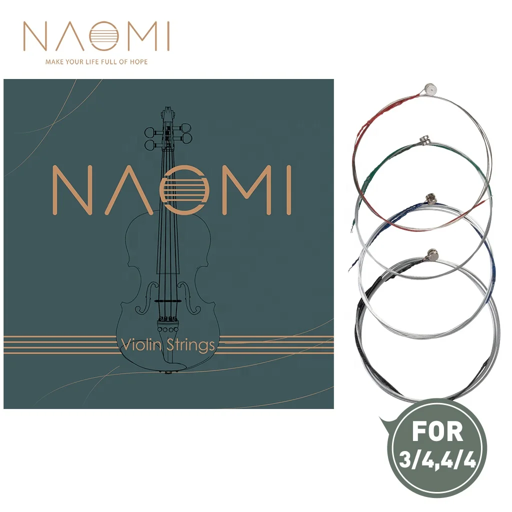 

NAOMI Violin Strings 4/4 & 3/4 Set High Quality Violin Strings Steel Strings G D A&E Strings