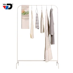 Image of Family furniture bedroom Use boutique pull down hanging stand cold rolled steel metal hanger clothes wall display rack