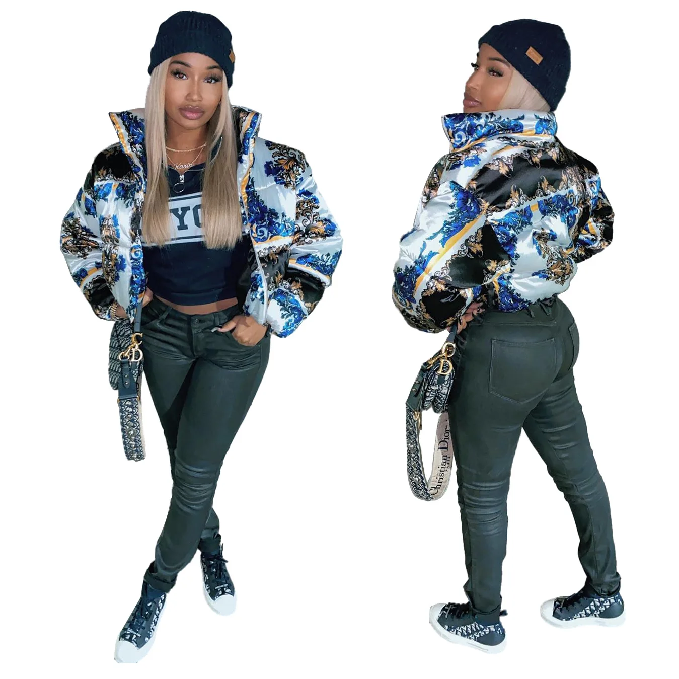 

Ready to ship winter casual women lady puffer short bubble coats plus size jackets, Customized color