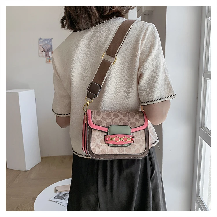 

Women good design crossbody Pu leather shoulder bag double strap fashion style pearl strap women handbag wholesale handbag style, Various color available