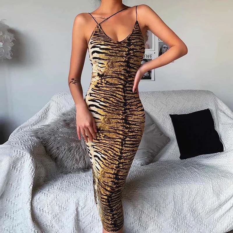 

shoulder 1 piece animal tiger cheetah print dress