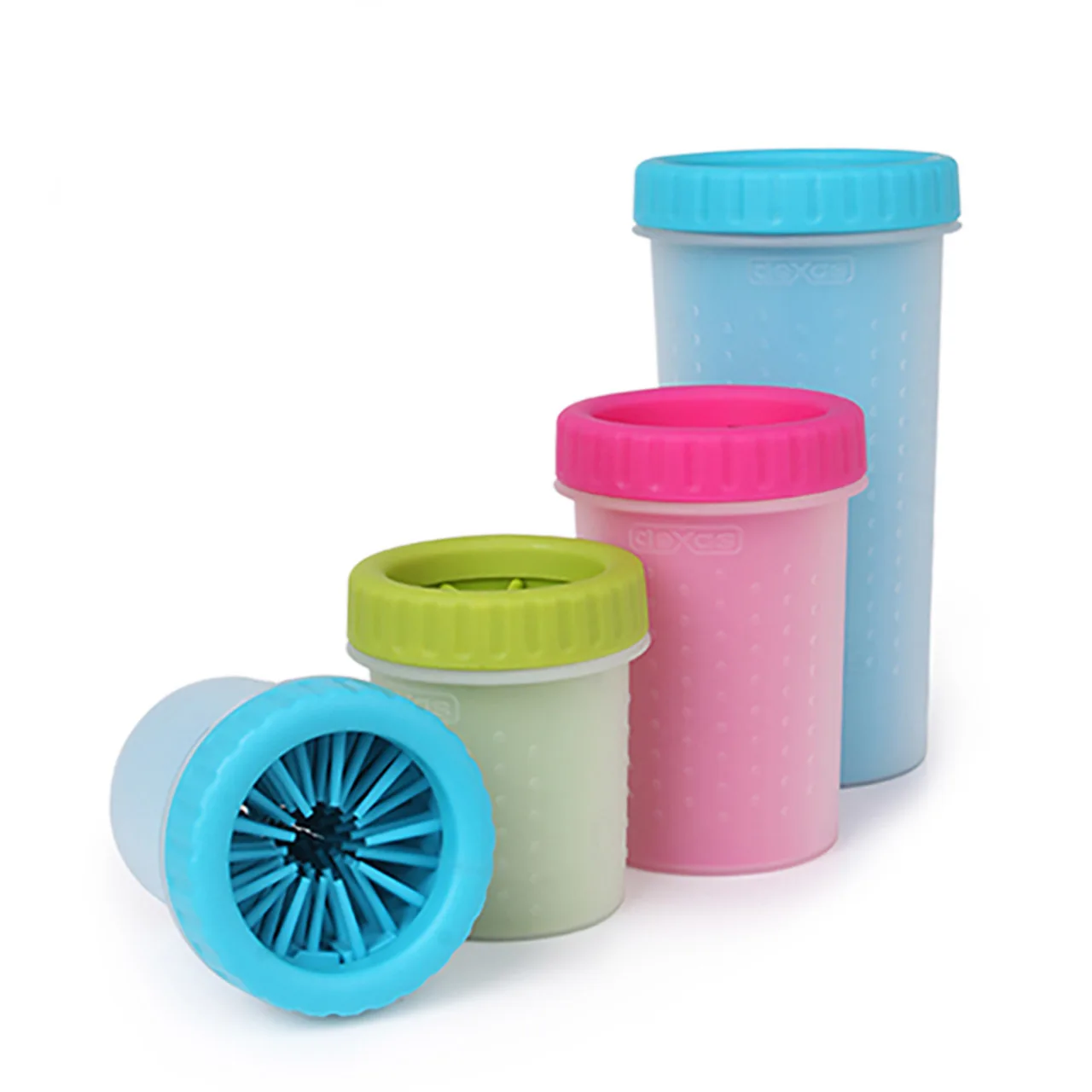 

Manufacturer Detachable Portable Pet Dog Foot Washing Cup Pet Dog Paw Cleaner Cup Pet Dog Paw Cleaner, Blue pink green