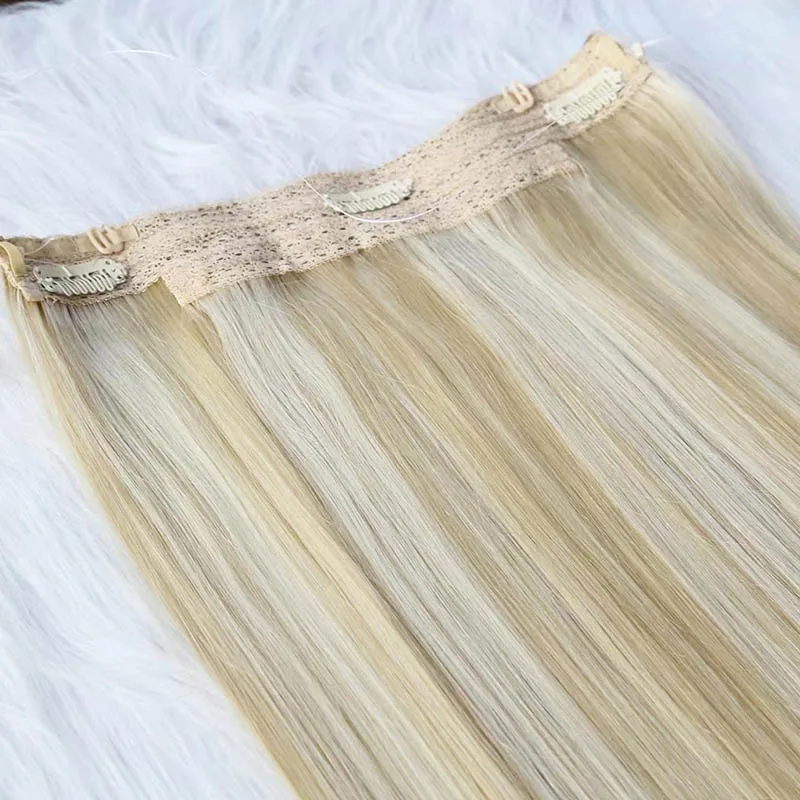 

Top Quality Natural Wholesale Hair Manufacturer Double Drawn Halo Hair Extensions 100 Remy Human Hair