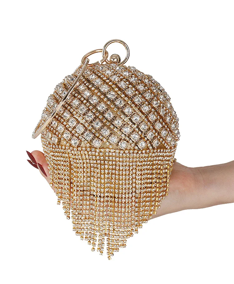 

Ball Shape Decor Diamond Party Bag For Beauty Girl, 2 colors
