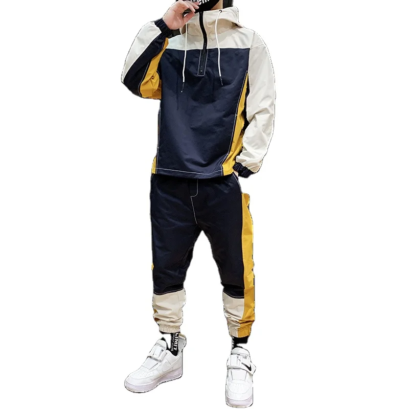 

2020 new Customized logo High Quality Fitness Tracksuit Set Tech Fit Jogger Suit Blank Sports Men Jogger Sets