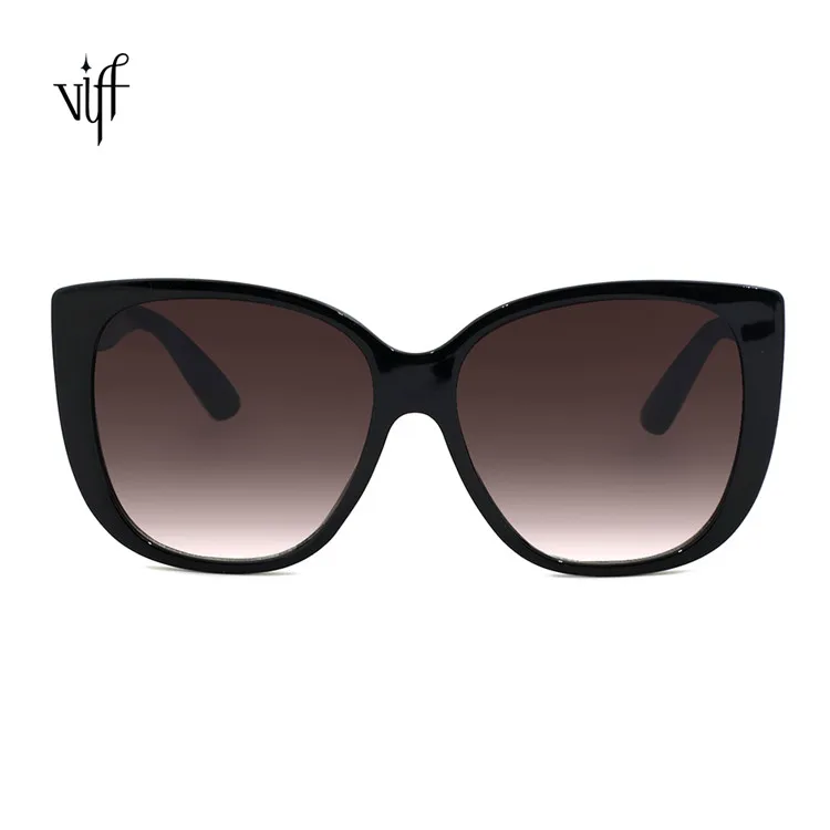 

VIFF HP19868 Vintage Big Cateye Sun Glasses Gradient Lens Hot Selling Retro Black Oversized Cat Eye Sunglasses