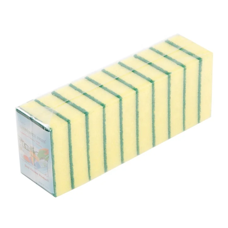 
Polyester and PU foam multi purpose household kitchen cleaning sponge pad 