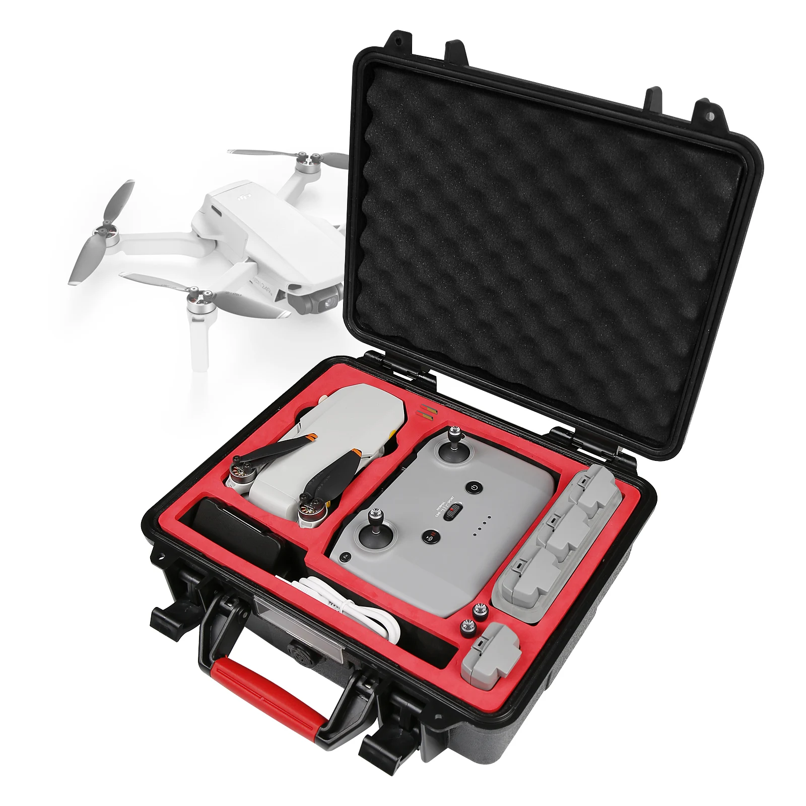 

Smatree Waterproof Hard Case Compatible with DJI Mavic Mini 2/DJI Mavic Mini Fly More Combo, Black