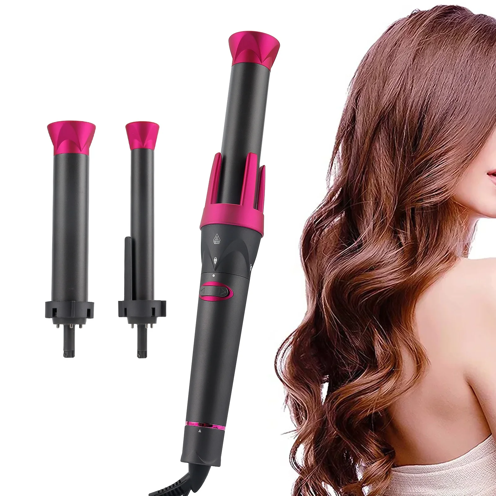 

CE auto beauty hair tool automatic hair curler 3 in 1 hair curler, Black