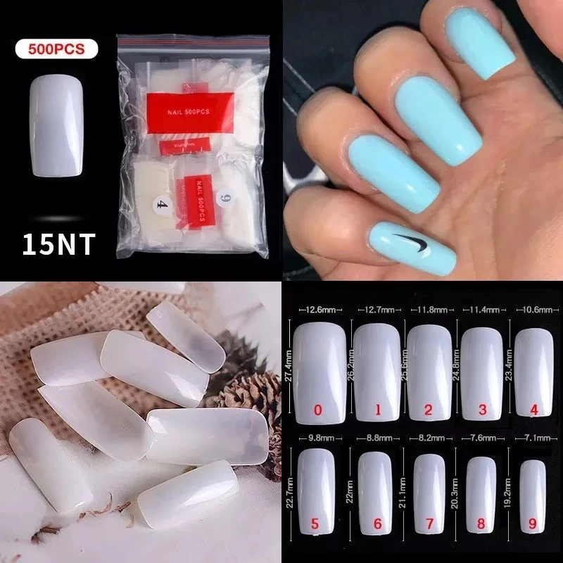 

Manicure Plastic Empty Transparent Storage Box Nail Art Wraps Full Cover Transparent Nail, Colorful