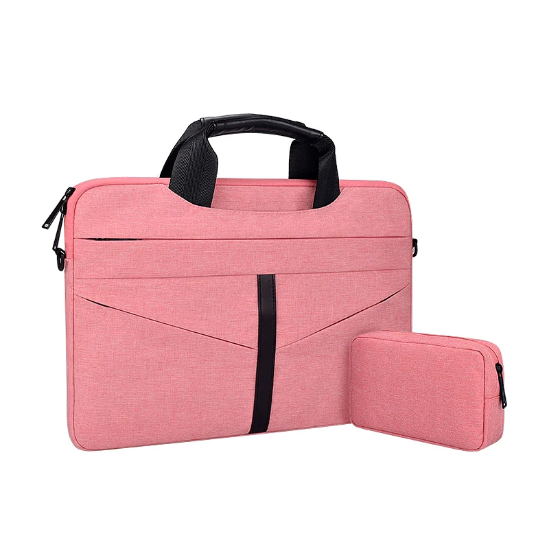 

New designer Waterproof Shoulder Business Briefcase computer bag set for MacBook Laptop Bag set with small purse, 5 colors