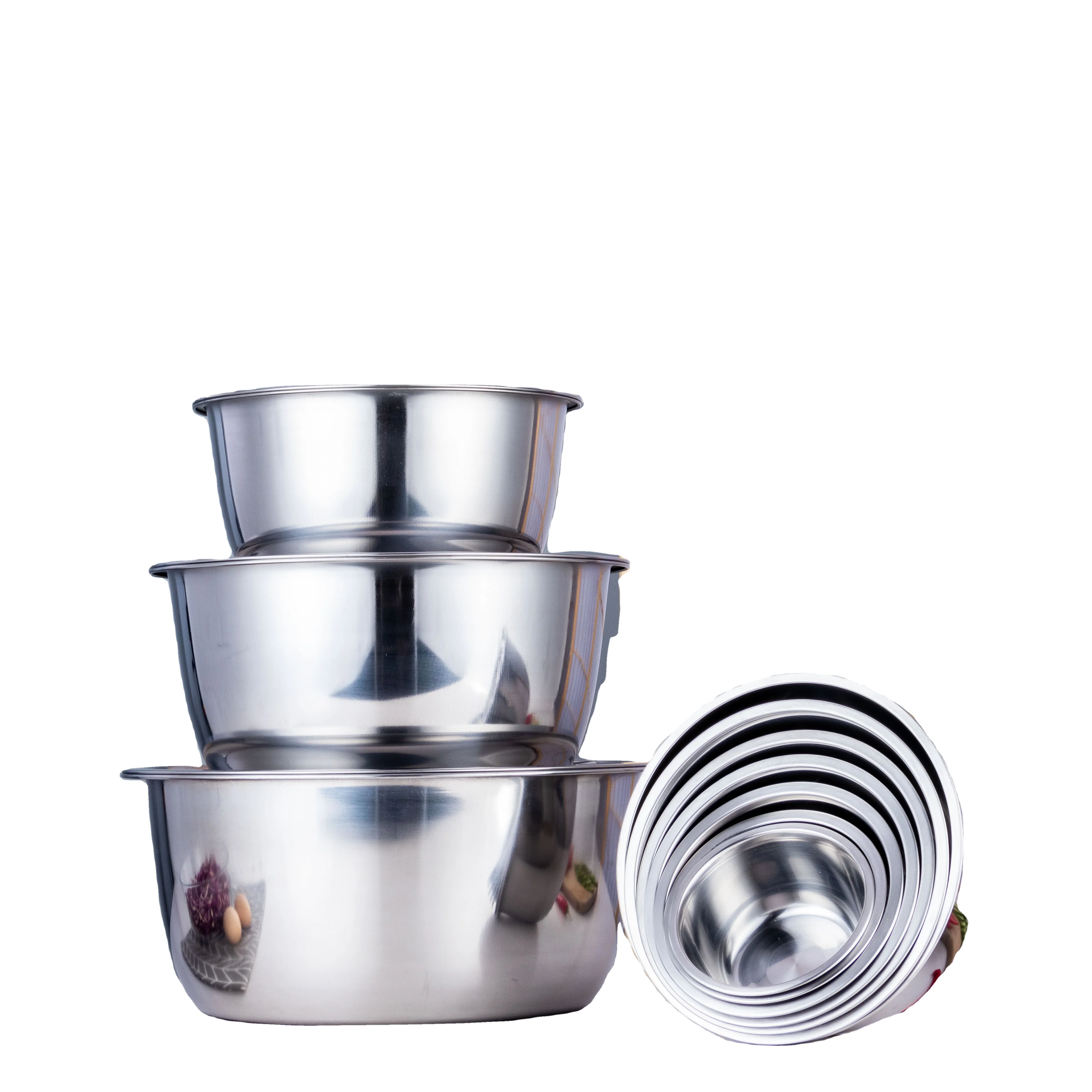 

New design modern casserole cooking pots with cover 20PCS(10bowl+10cover) stainless steel cookware set cookware casserole pot