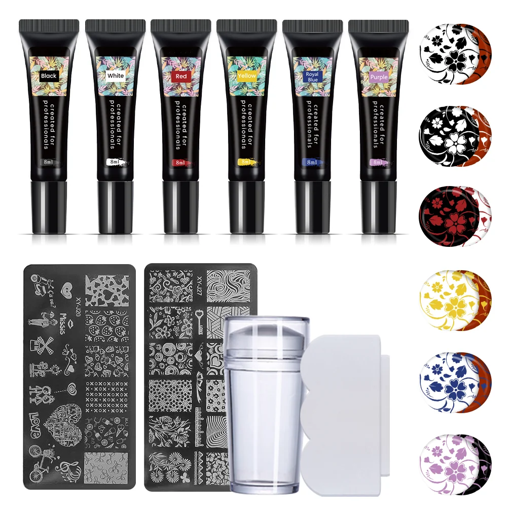 

Mobray 8ml OEM Nail Stamping Gel 12 Colors UV Nail Gel Polish Nail Stamp Gel